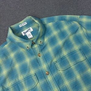 Duluth‎ Trading Co Blue and Yellow Checkered Shirt